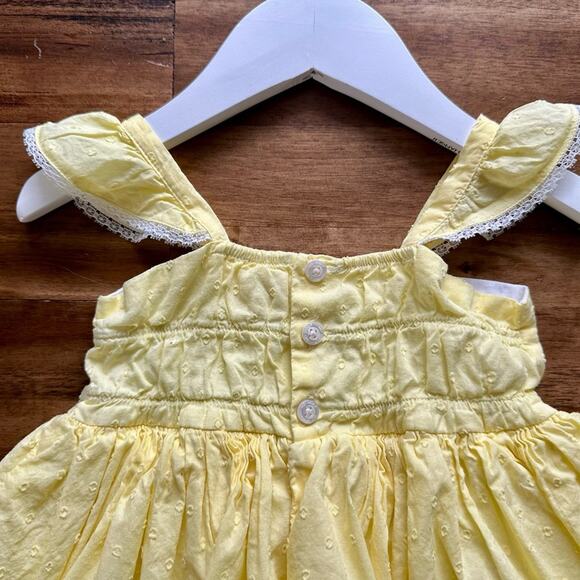Well Dressed Wolf Yellow Pineapple Embroidered Cameron Sleeveless Lace Dress 3T - Picture 6 of 8